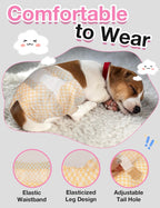 Dono incontinent dog diaper demonstrating the elastic leak proof side edges