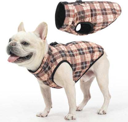 SCENEREAL Winter Dog Vest Coat with Harness Built In, Warm Puppy Jacket for Small Medium Dogs, Cold Weather Coat with Zipper, Fleece Puffer Vest Windproof Snow Clothes - Image 14