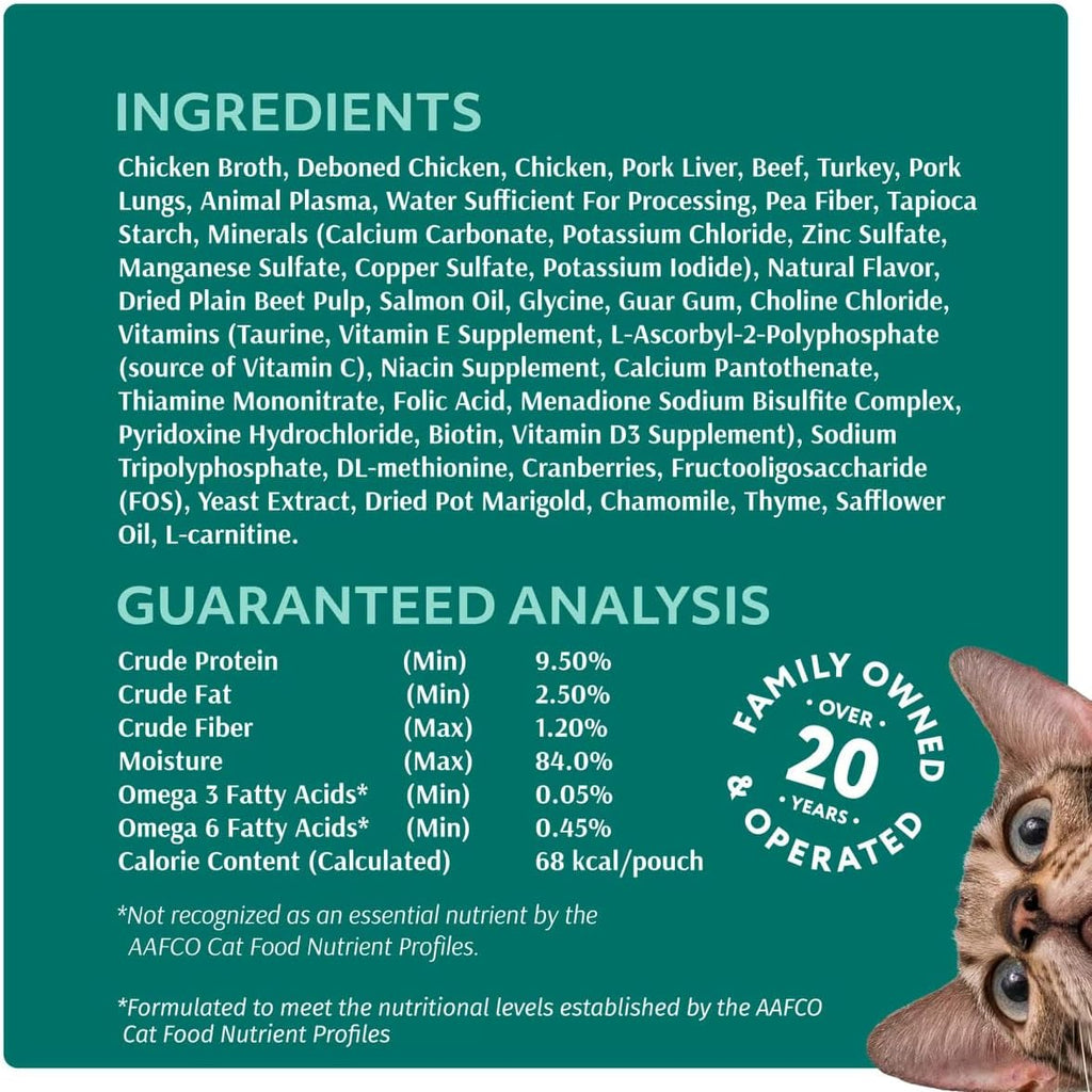 Optimeal Wet Cat Food Variety Pack - Grain Free Tender Morsels, High Protein Premium Nutrition Made with Natural European Ingredients in Savory Gravy, Adult Cat Food Wet Pouches 3oz Pouch (Pack of 12) - Image 9