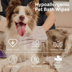 HICC PET Dog Wipes Cleaning Deodorizing PRO for Dogs&Cats, 20PCS Hypoallergenic Puppy Wipes, No-Rinse Pet Wipes, Extra Thick Dual-Textured Pet Glove Wipes for Paws, Face, Ears & Butt, Coconut Scent - Image 9