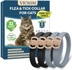 Flea Collar for Cats 4 Pack, 32 Months Flea and Tick Prevention for Cats Collar, Waterproof Cat Flea Collar, Natural Cat Flea and Tick Treatment Collar, Adjustable Flea Collar for Cat Kitten, Black - Image 10