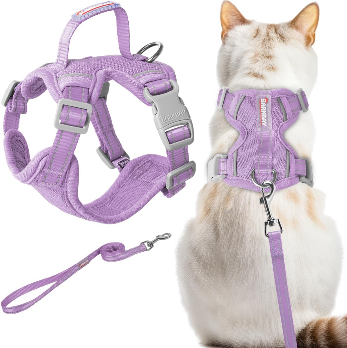 Cat Harness and Leash Set Escape Proof for Kitten Walking, Soft Adjustable Top Handle Vest Harnesses for Cats, Easy Control Breathable Reflective Small Medium Large, Pink, XS - Image 14