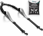 wikiRay Double Dog Leash Coupler for Walking 2 Dogs - No Tangle Dual Dog Splitter with Shock-Absorbing Bungee, Padded Traffic Handles & Reflective Stitching (Sea Green) - Image 10