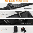 Reflective nylon bands on Loobani dog mobility aid