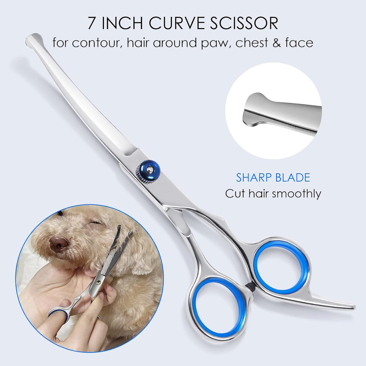Maxshop titanium coated pet scissors set for dogs and cats