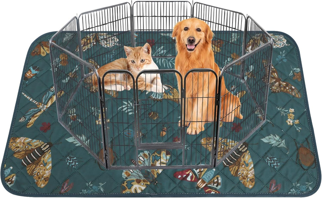 IEUUMLER Washable Pee Pads for Dogs, 2 Pack Insect Pattern Reusable Waterproof Puppy Potty Pads, Non-Slip Absorbent Pet Training Pads for Playpen Crate Bed EU014 - Image 15