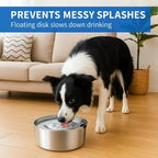 Spill proof travel dog water bowl placed inside a car setup