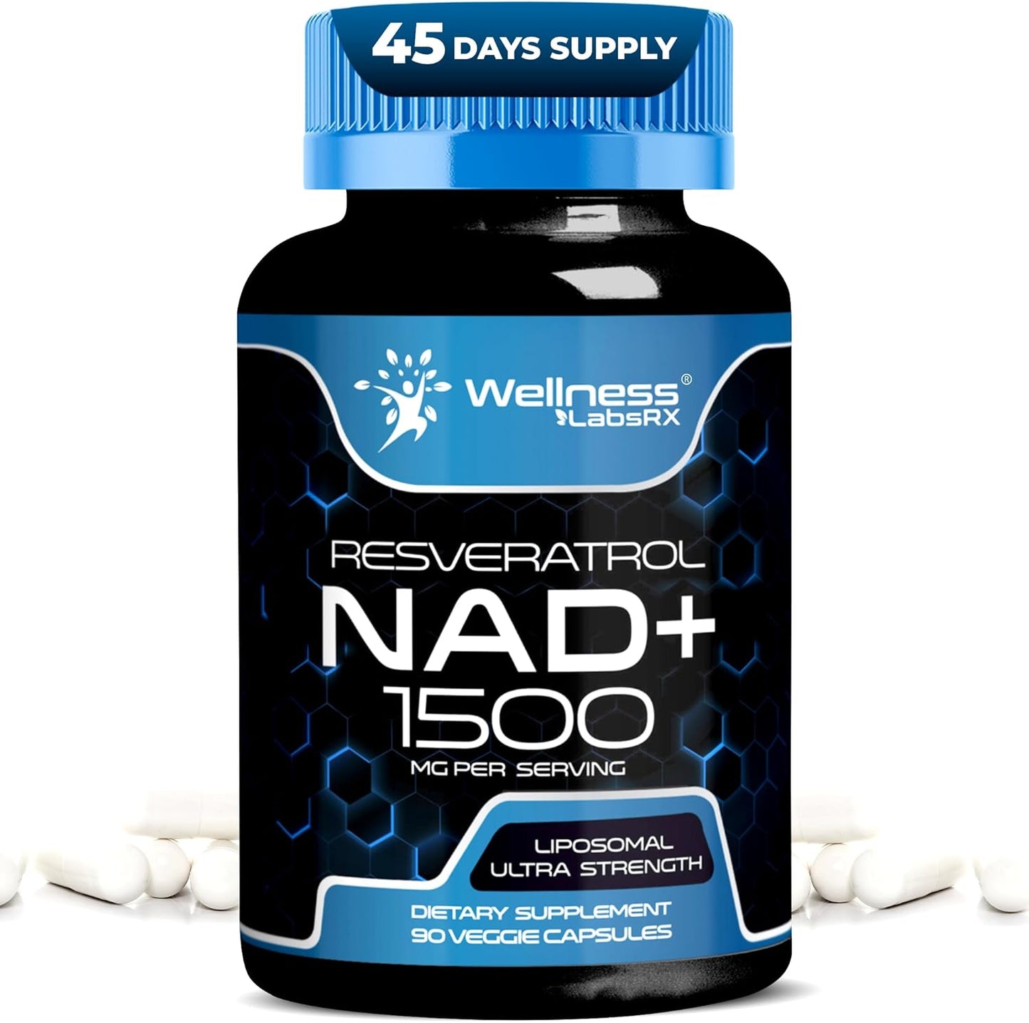Wellness Labsrx Liposomal NAD Supplement 1500mg front view