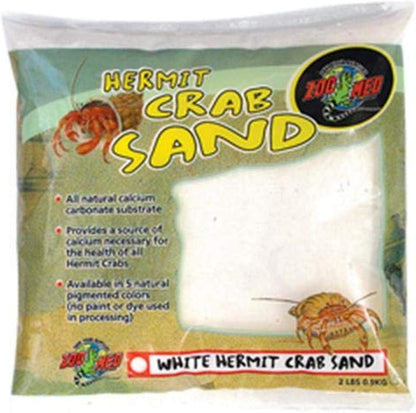 Zoo Med Hermit Crab Calcium Sand White 2 Pounds front view