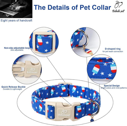 Babole Pet collar metal D-ring and matching charm detail