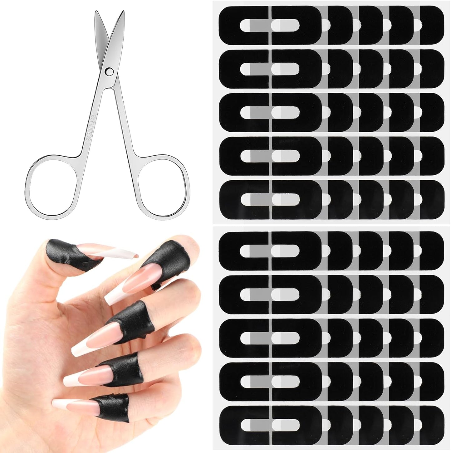 Sonew Wanmu nail polish protector 100 piece set with scissors