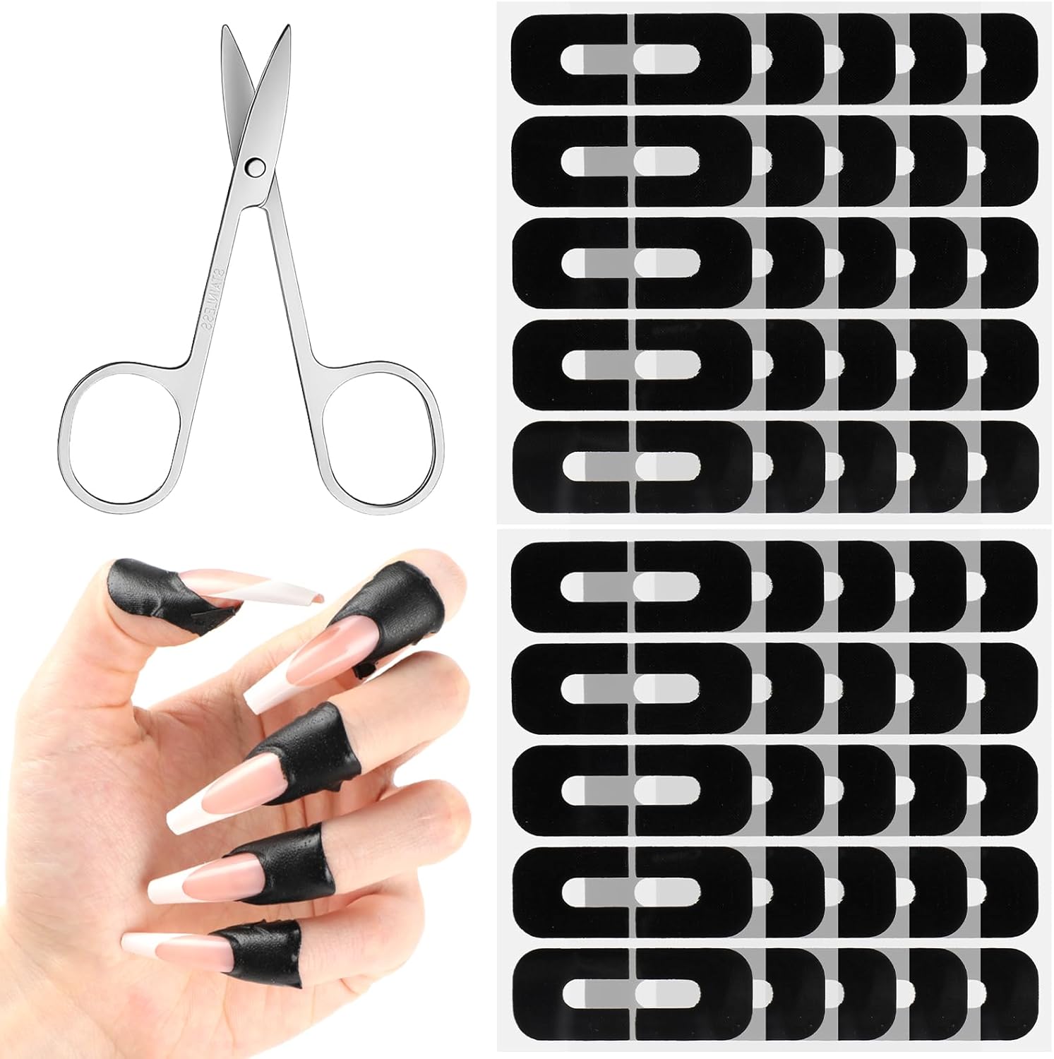 Sonew Wanmu nail polish protector 100 piece set with scissors