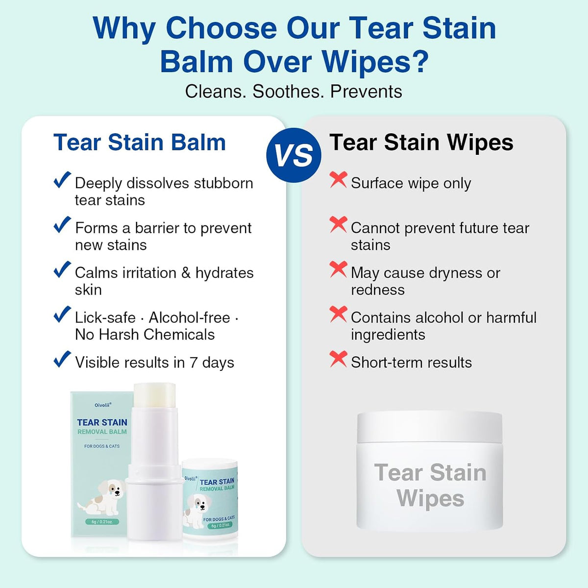 Lick safe alcohol free pet eye cleaner balm product details view