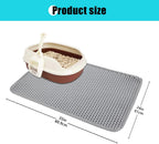 FADEYJ double layer cat mat showing how trapped litter is dumped