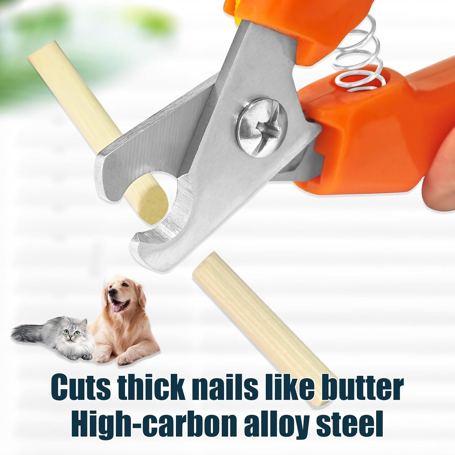 Side profile of Bitbat 767C pet nail clipper with ergonomic handle