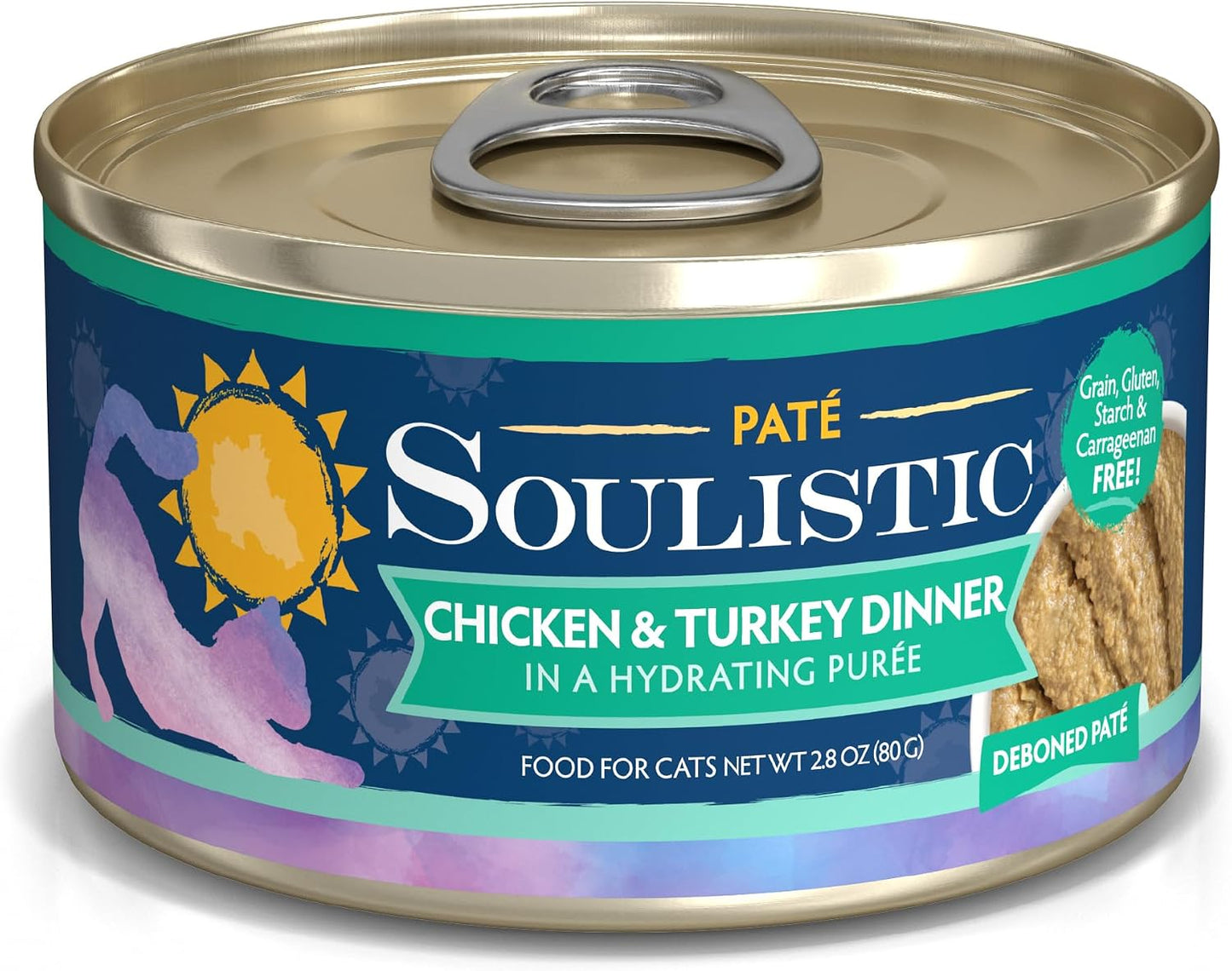 Soulistic Pat Wet Cat Food, Duck and Tuna Dinner in a Hydrating Pure, 2.8oz Can, Pack of 12 - Image 14