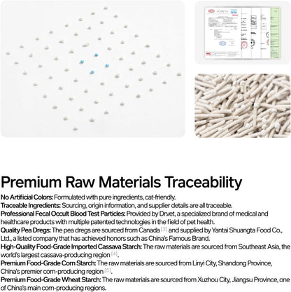 Pidan cat litter packaging with health test technology description