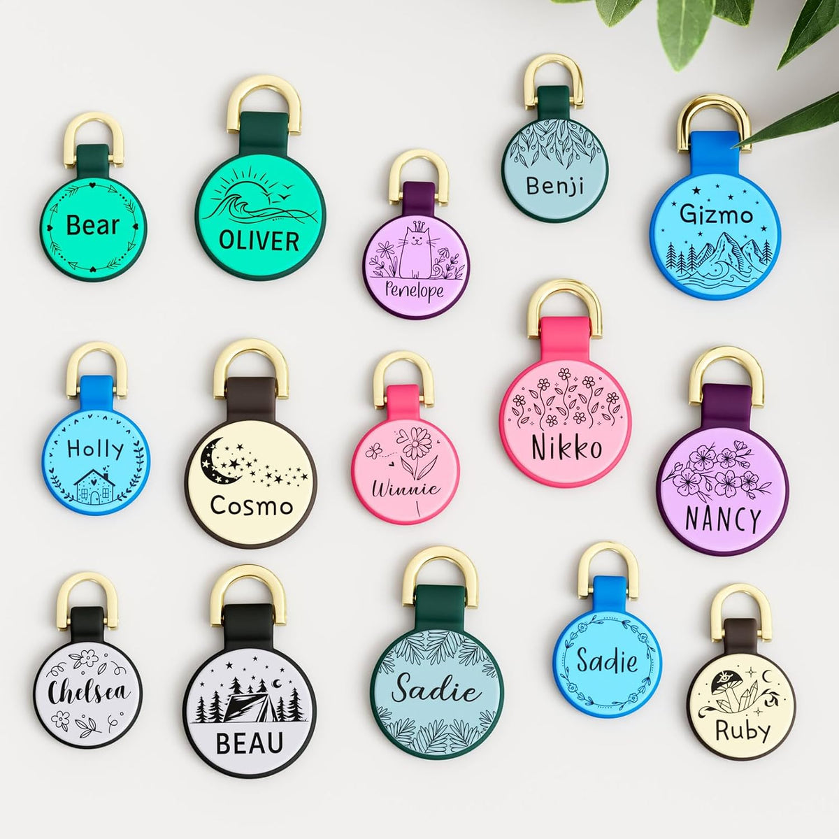 Brayhoo silent custom dog ID tag in regular size for medium and large breeds