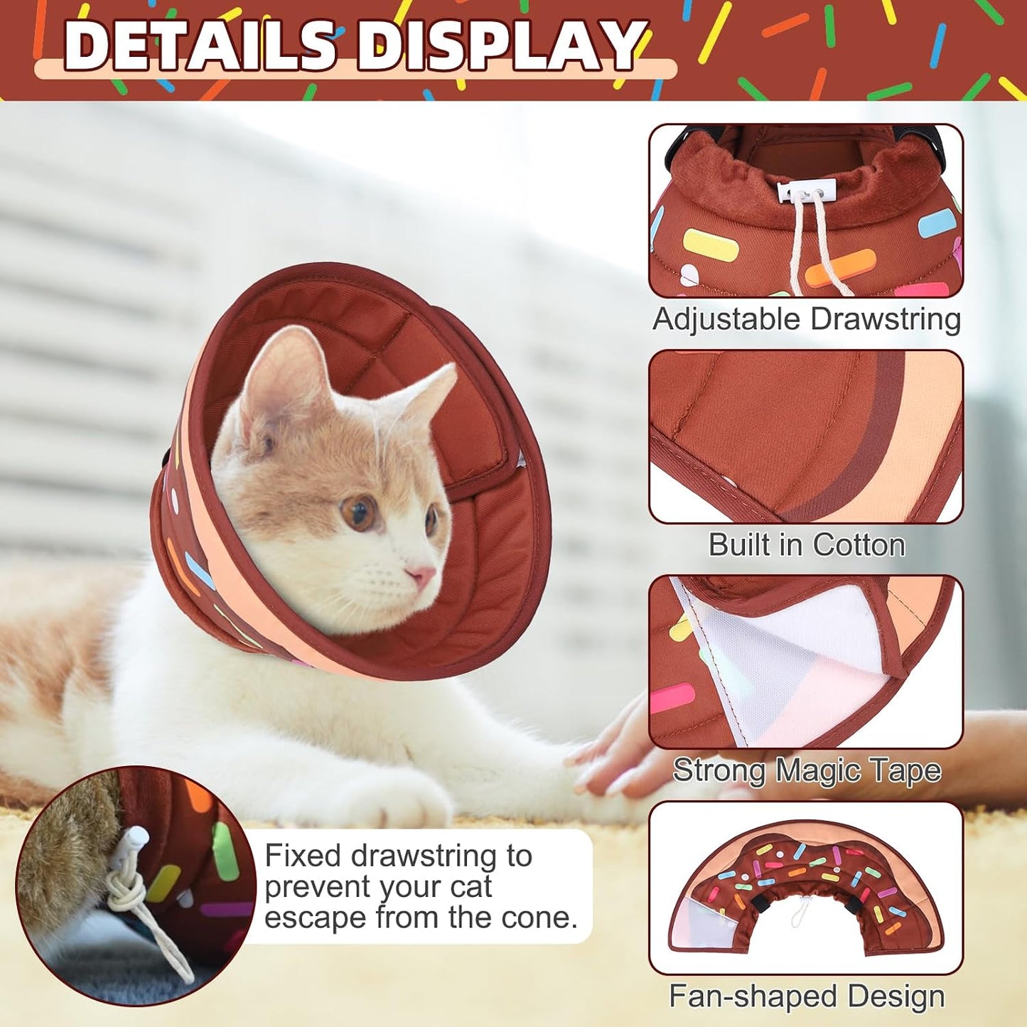 KOOLTAIL adjustable Elizabethan collar reverse solid color view