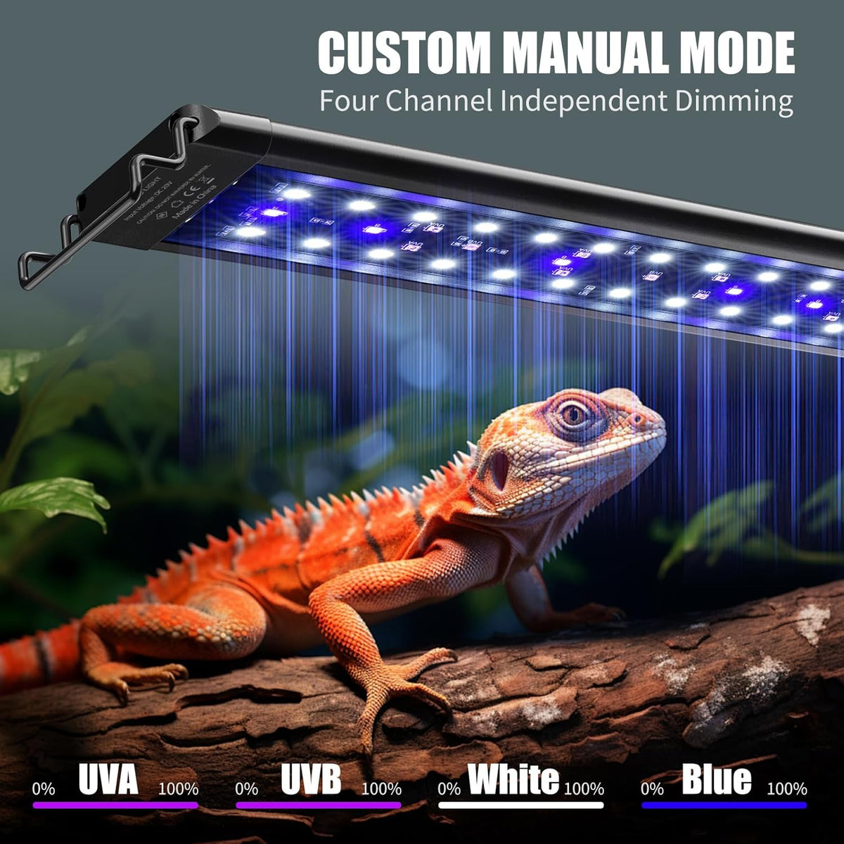 Adjustable telescoping bracket installation on a reptile enclosure glass terrarium