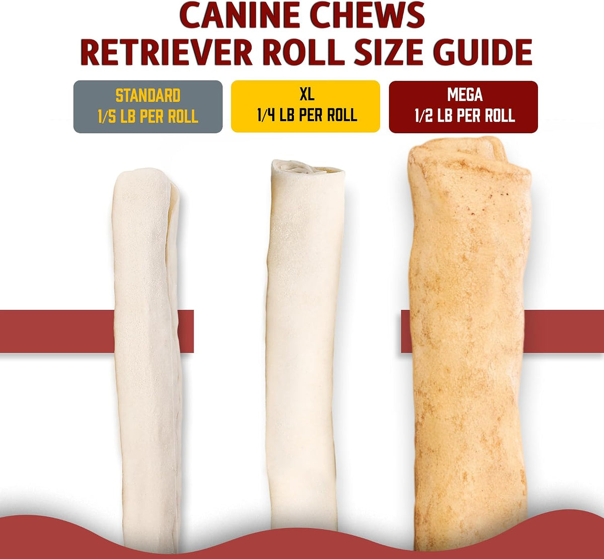 Canine Chews premium beef hide giant dog chew bone texture