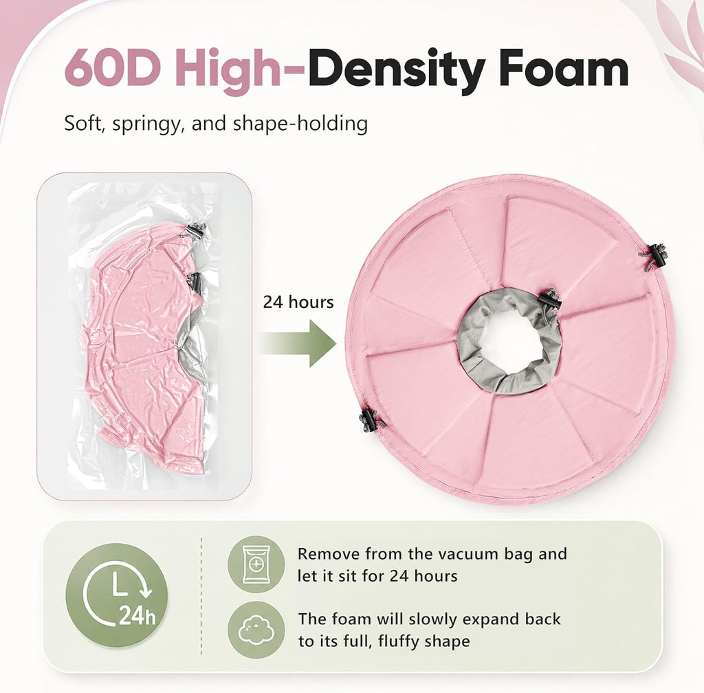 Adjustable drawstring detail on Pawfun soft Elizabethan cat collar