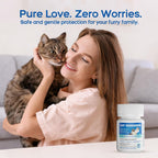 Side angle of Morvequa broad spectrum fifty count feline dewormer bottle