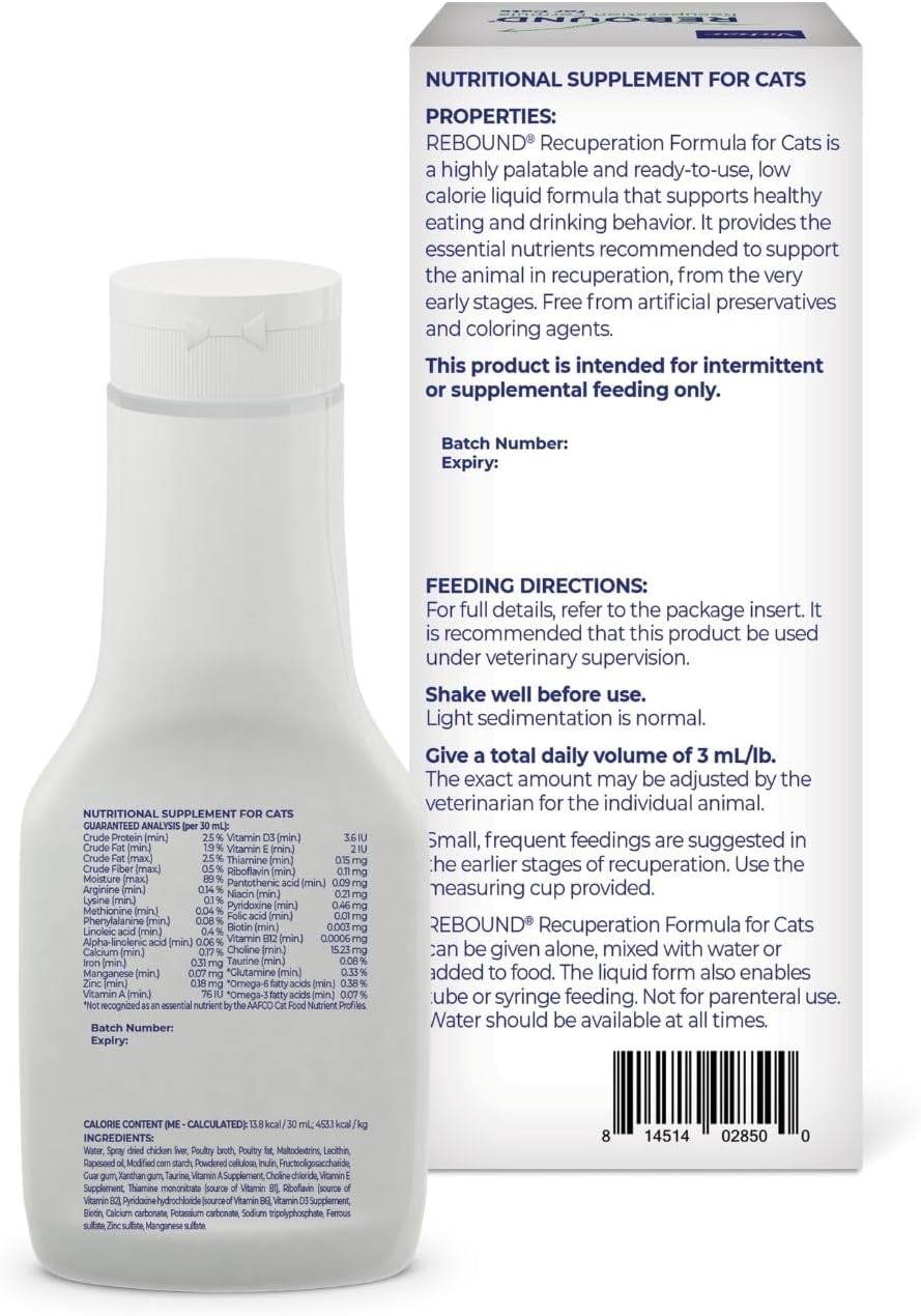 Virbac Rebound liquid nutritional supplement for feline recovery