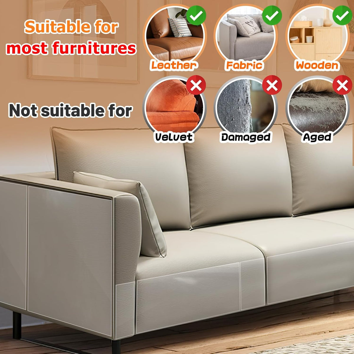 Demonstration of cutting Acostop protector to fit furniture corner