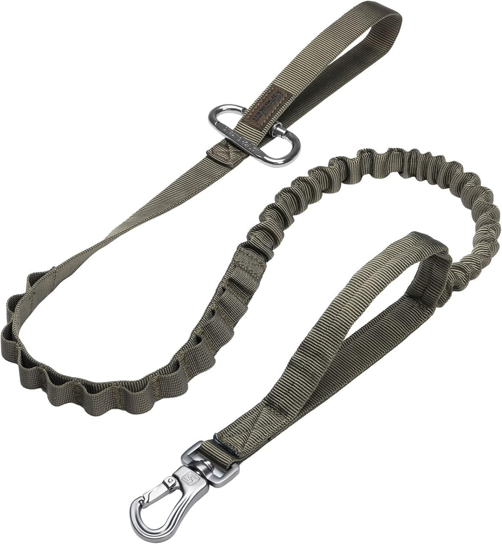 EXCELLENT ELITE SPANKER Tactical Bungee Dog Leash Military Adjustable Dog Leash Quick Release Elastic Leads Rope with 2 Control Handle(Black - Image 11