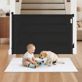 BBsecure Retractable Baby Gate front view installed in an open hallway doorway entry