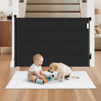 BBsecure Retractable Baby Gate front view installed in an open hallway doorway entry