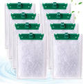 Xbbwmrs medium filter cartridges eight pack front view showing the green plastic frame and filtration mesh.