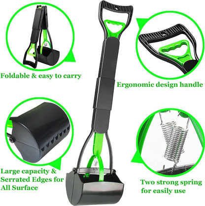 Close up of the dual stainless steel springs on the premium pet poop scoop mechanism.
