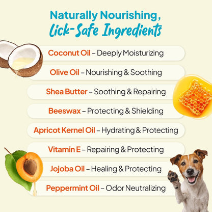 Close up of 1.69 ounce dog paw moisturizer tin