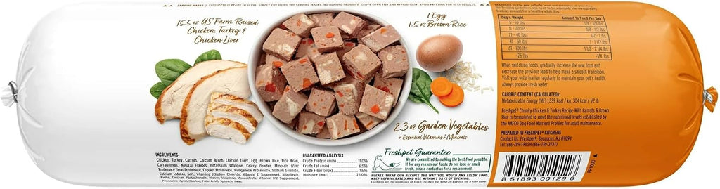Salutem Vita chilled dog meal nutrition label