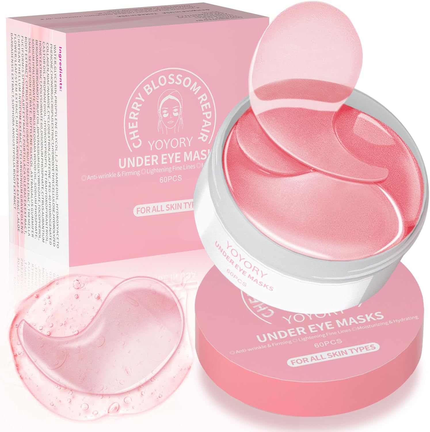Yoyory cherry blossom repair under eye patches front view package