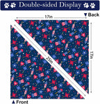 Close up of patriotic firework and star bandana print