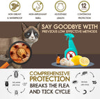 Two pack Parenda cat flea collar set with included tick removal tools