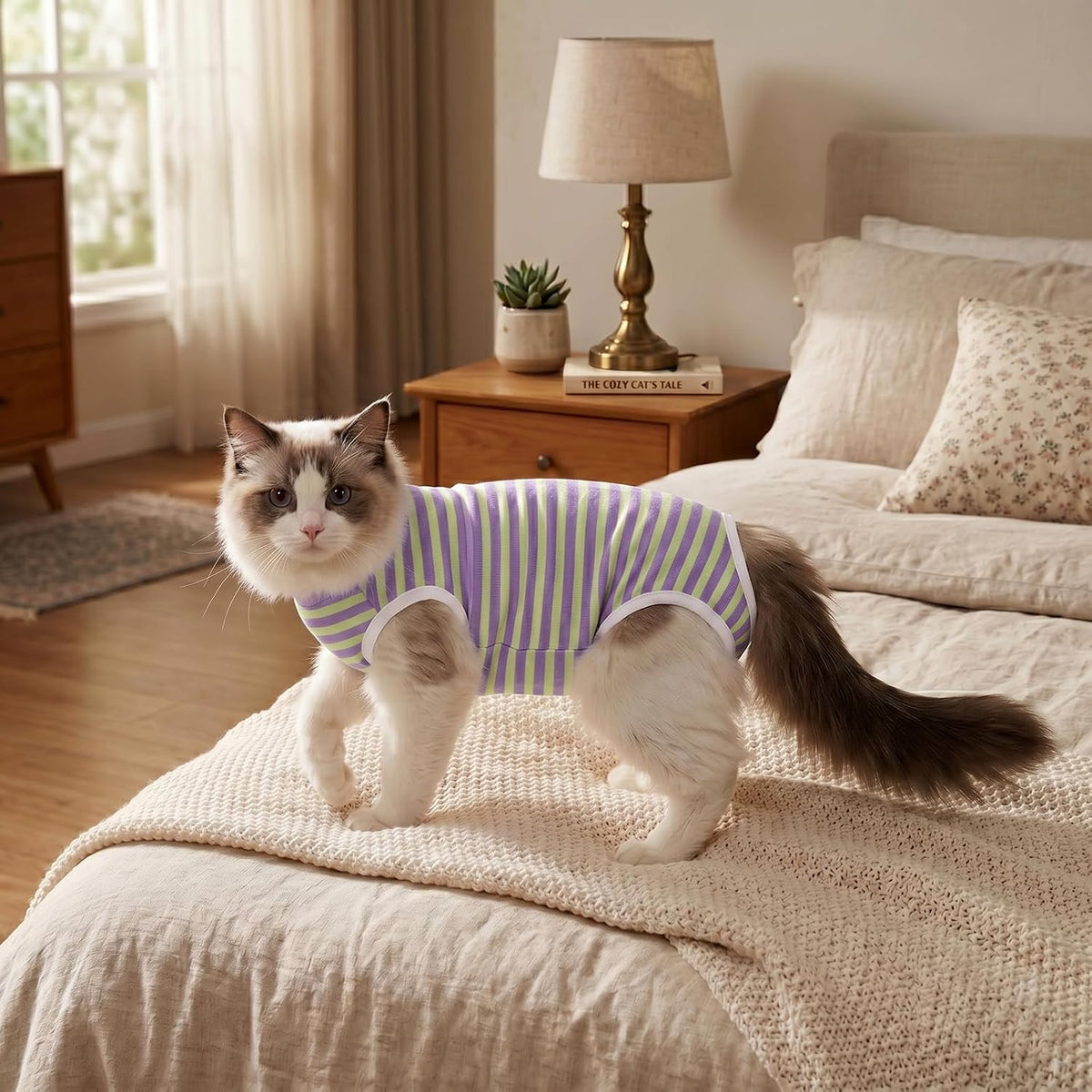 DoggieKit cat recovery shirt packaging and product display