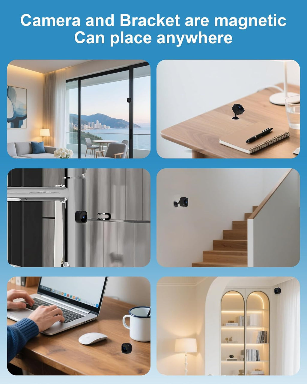 Aobocam 1080p camera installed in indoor home setting