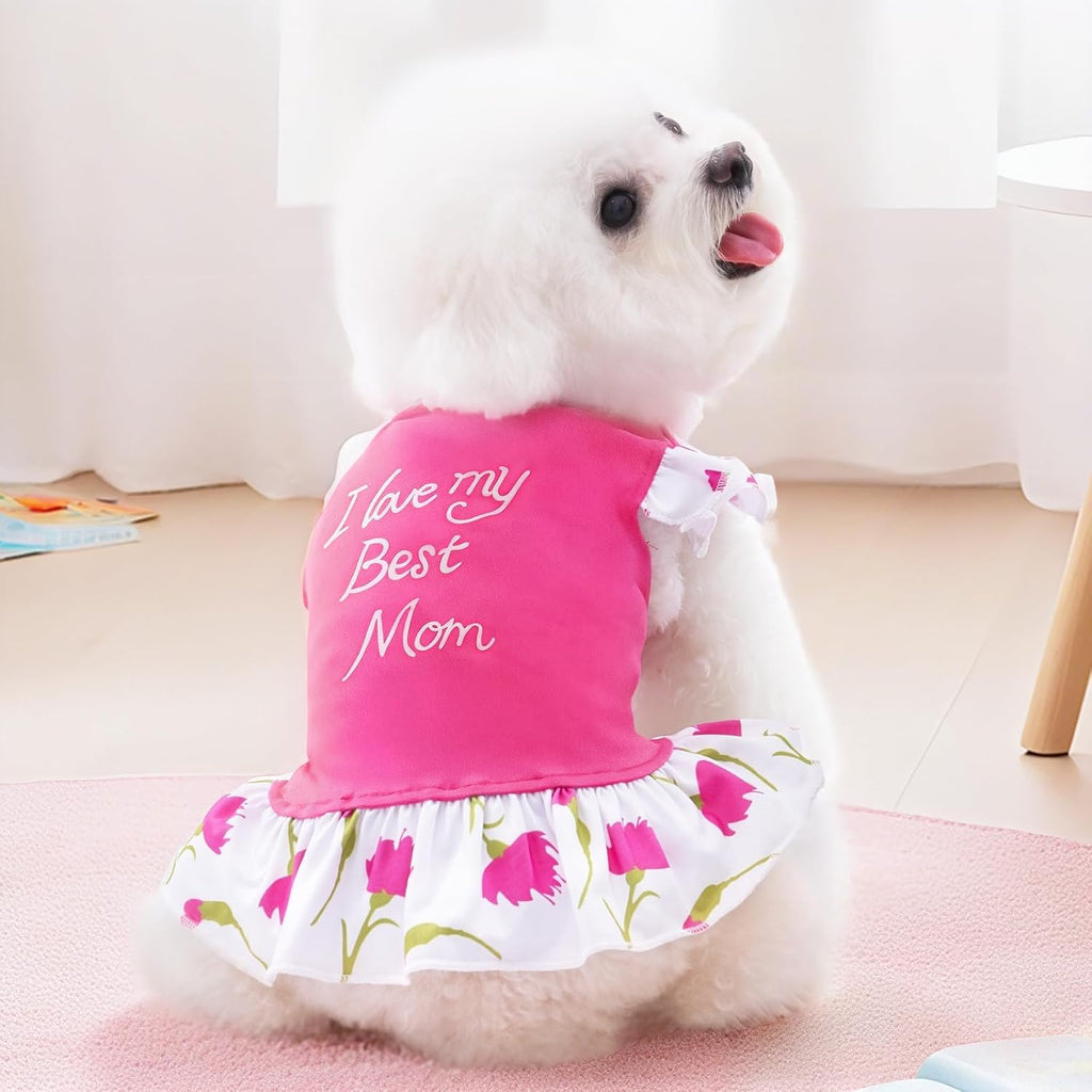 Four different styles of XPUDAC female puppy skirts arranged side by side