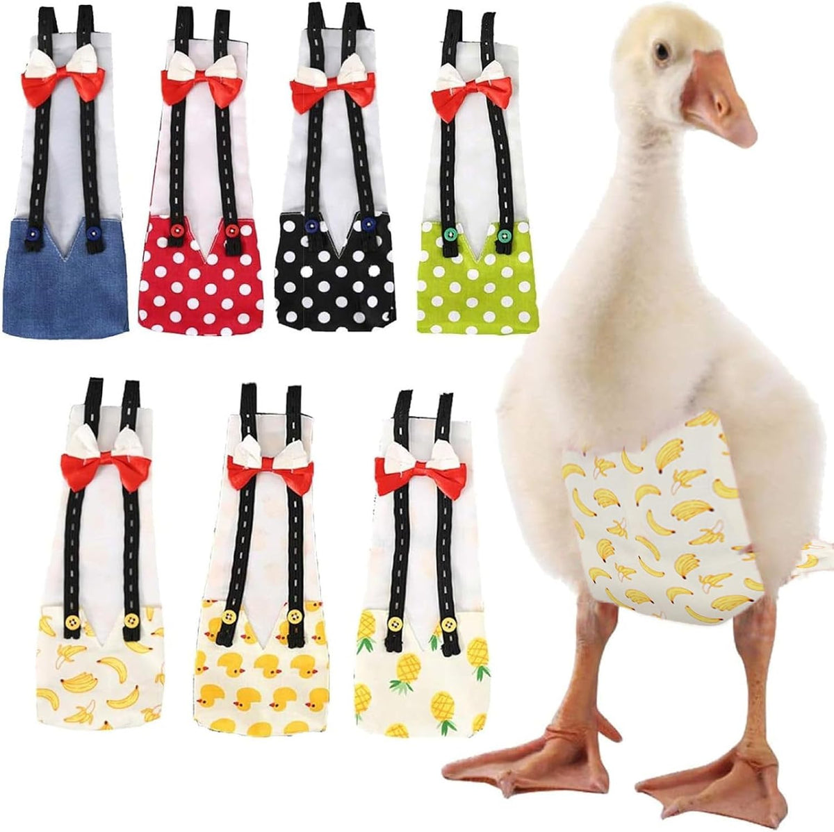 QBLEEV Pet Cole Duck Diapers for Baby Ducks, Chicken Diapers for Real Hens, Fashionable Duckling Nappy Poultry Cloth for Indoor Chick Goose Hen - Image 13