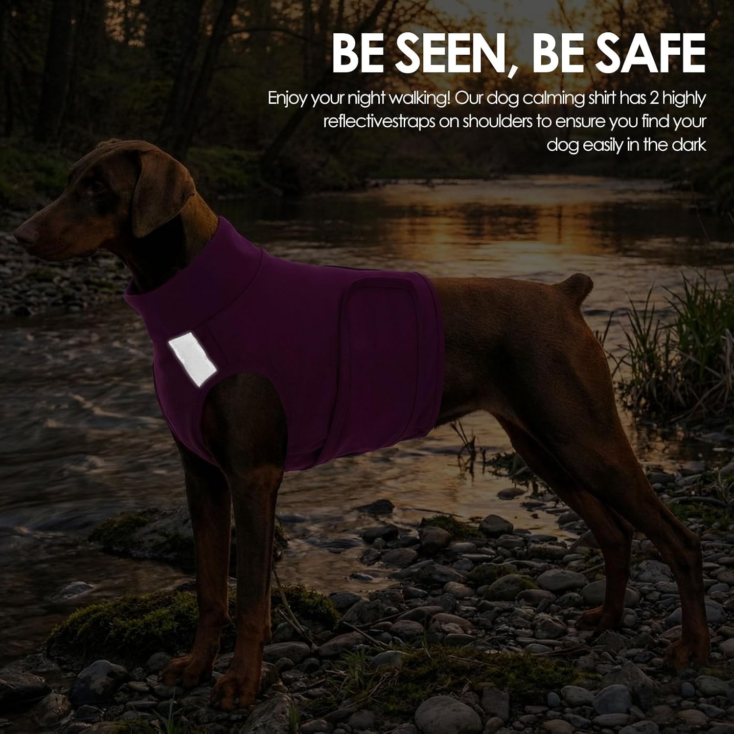KOESON dog anxiety relief coat double compression chest wrap
