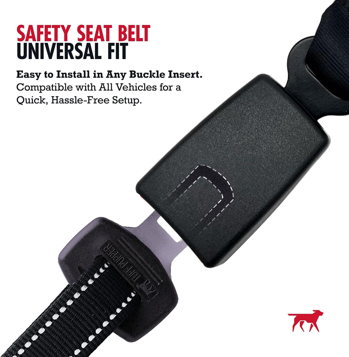 Detail of tangle free swivel carabiner for dog harness