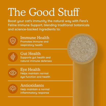 Fera Pets L-Lysine feline respiratory health powder food topper