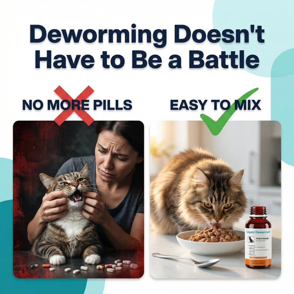 Morvequa ten percent fenbendazole oral dewormer for adult cats and kittens
