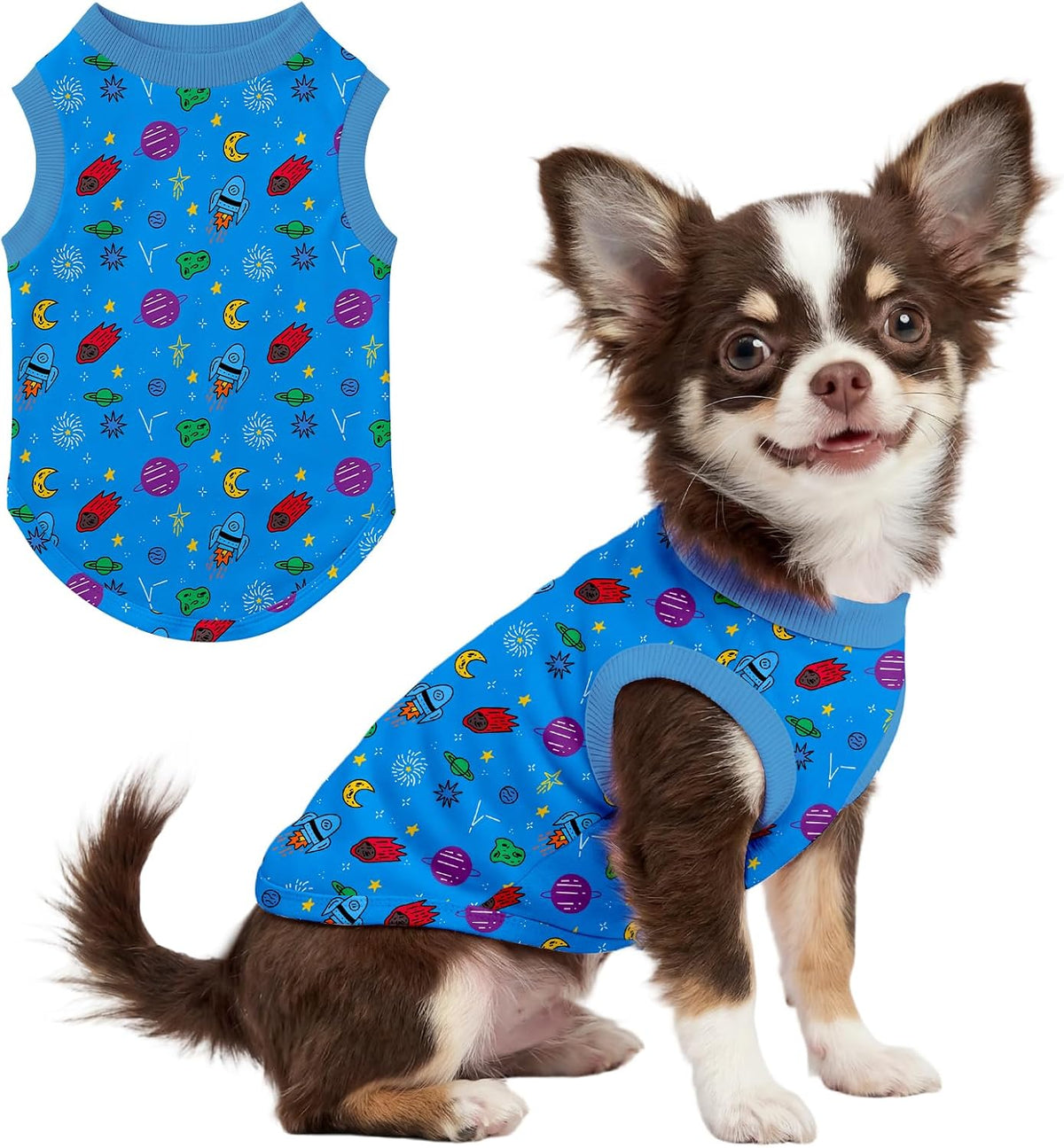 American Flag Dog Shirts for Small Dog 4th of July Cute Small Dog T-Shirt Soft Puppy Clothes Sleeveless Shirt Independence Day Celebrations Boy Girl Pet Outfits M - Image 12