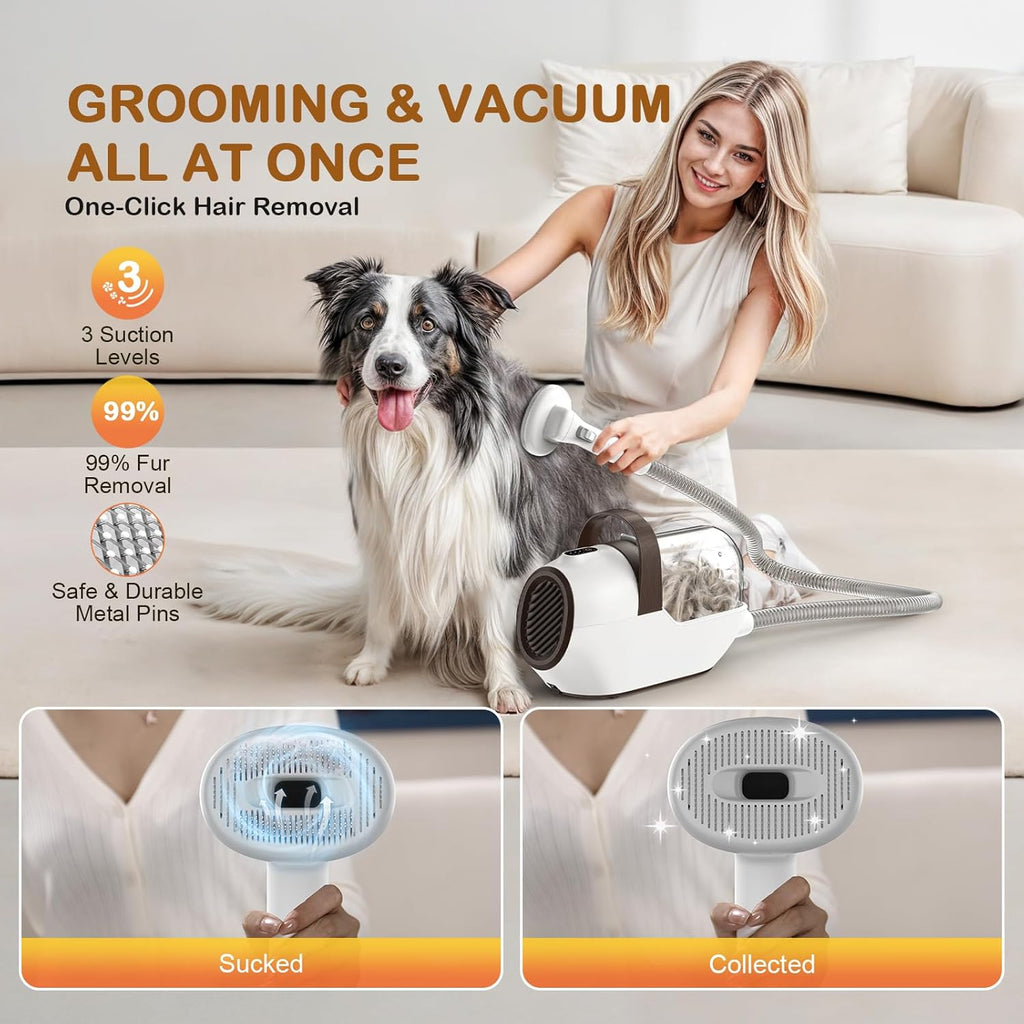 Ozumek pet vacuum cleaner unit with two liter detachable dust cup shown fully assembled