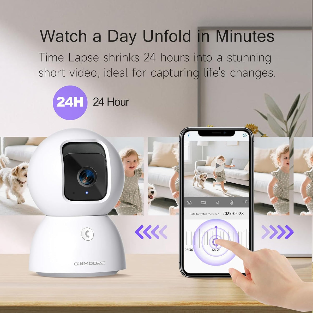 Cinmoore 5G WiFi security camera packaging and accessories